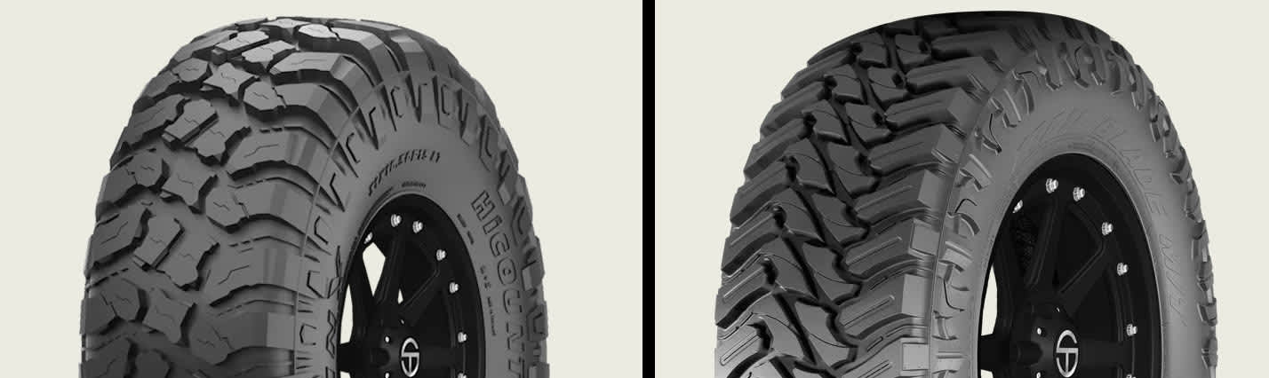 Prinx HiCountry HM1 vs Atturo Trail Blade M/T tires side-by-side