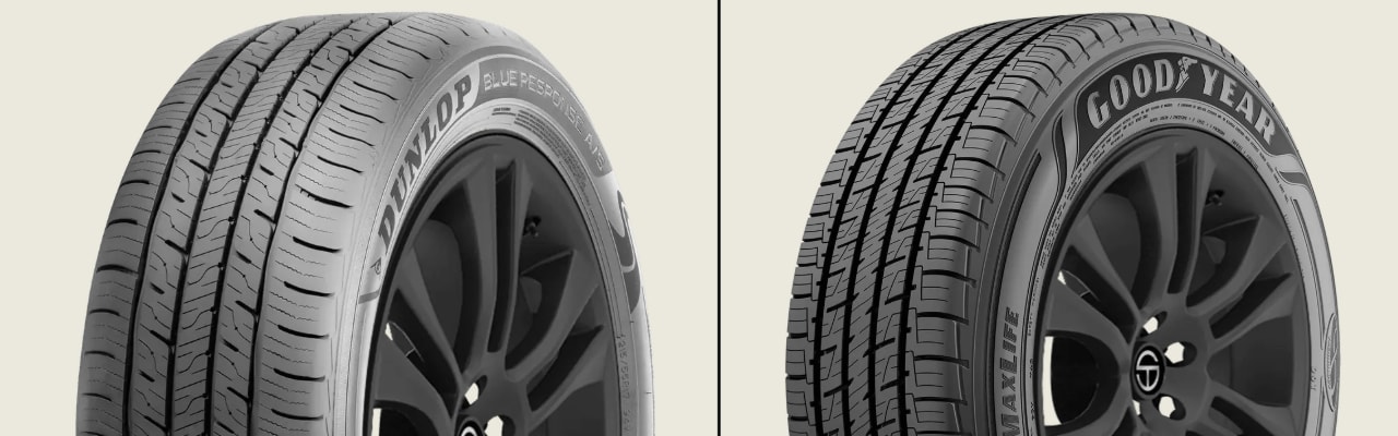 Dunlop Blue Response A/S vs Goodyear Assurance MaxLife tires side-by-side