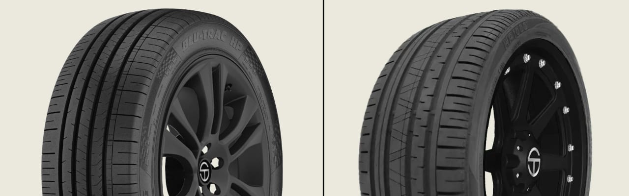 Armstrong Blu-Trac HP vs Zeetex HP1000 tires side-by-side