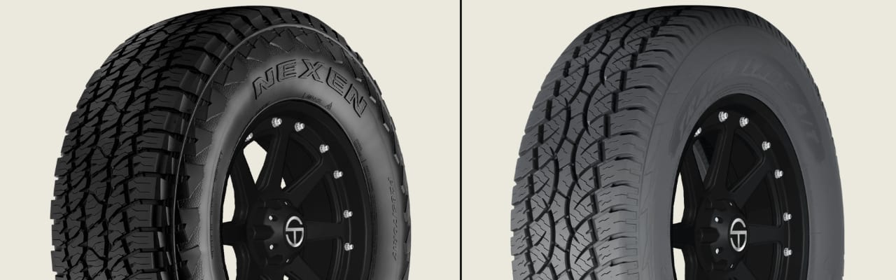 Nexen Roadian ATX vs Atturo Trail Blade A/T tires side-by-side