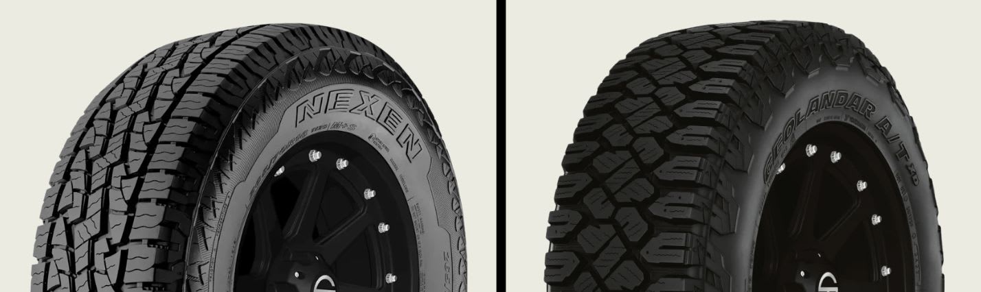 Nexen Roadian AT Pro RA8 vs Yokohama Geolandar A/T XD tires side-by-side