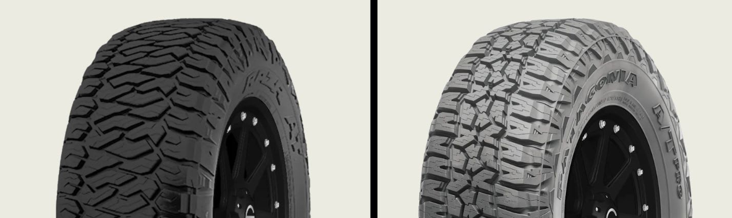 Maxxis Razr AT-811 vs Milestar Patagonia A/T Pro tires side-by-side