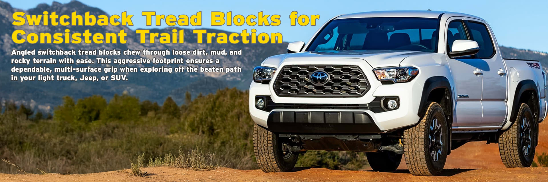 Westlake SL369 tires Switchback tread blocks for consistent trail traction