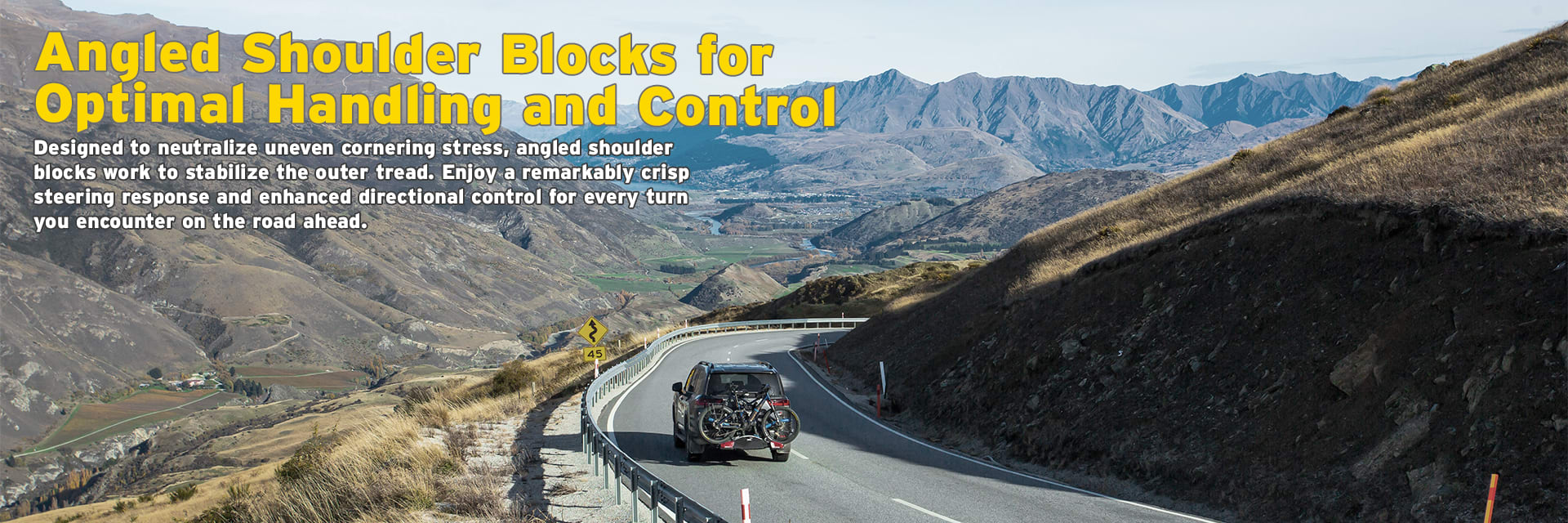 Westlake SU318 tires Angled shoulder blocks for optimal handling and control