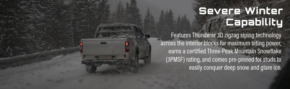 Thunderer Ranger ATR tires Severe Winter Capability