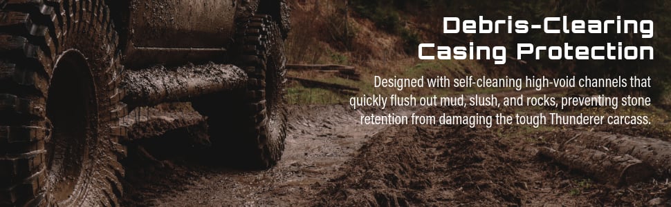 Thunderer Ranger ATR tires Debris-Clearing Casing Protection