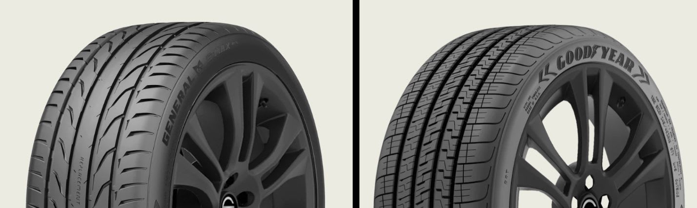 General G-MAX RS vs Goodyear Eagle Exhilarate tires side-by-side