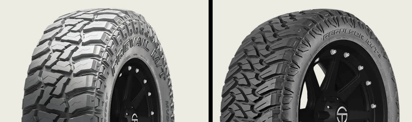 Celimo Prevail M/T v RBP Repulsor M/T 3 tires side-by-side