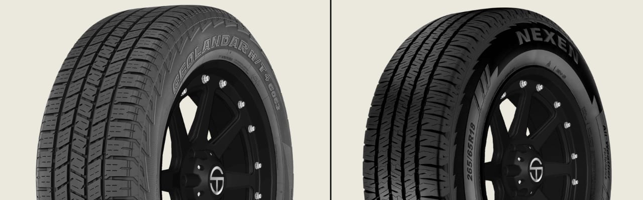 Yokohama Geolandar H/T4 vs Nexen Roadian HTX2 tires side-by-side