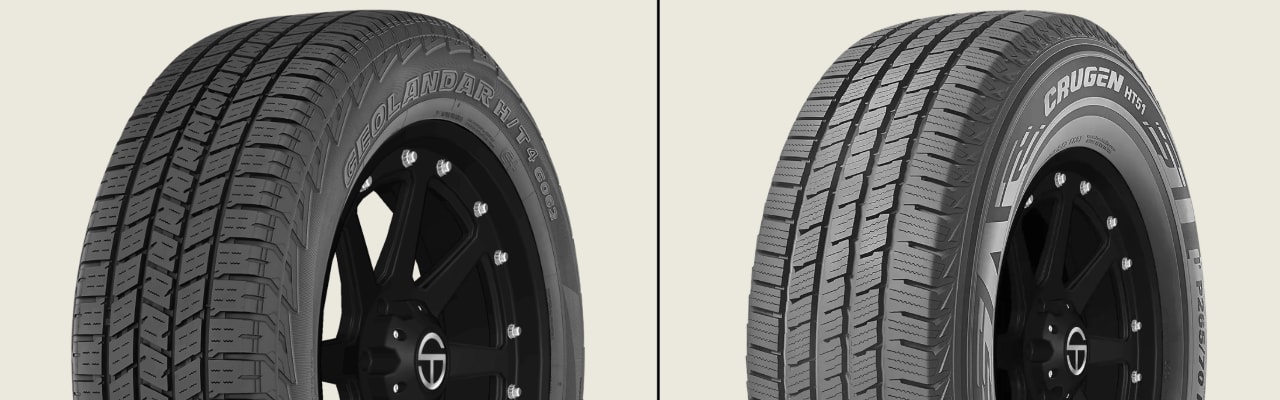 Yokohama Geolandar H/T4 vs Kumho Crugen HT51 tires side-by-side