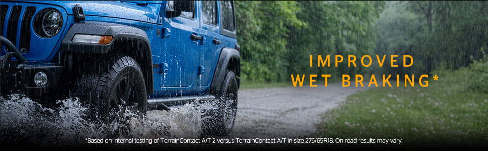 Continental TerrainContact A/T2 Improved wet braking