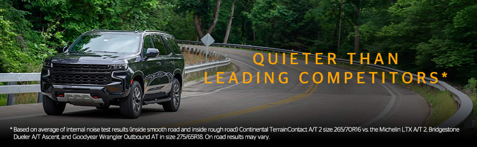 Continental TerrainContact A/T2 Quieter than leading competitors