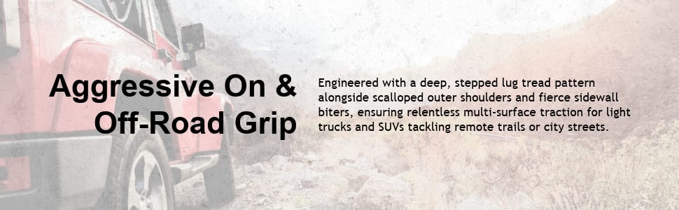 Summit Trail Climber RT tires Aggressive On & Off-Road Grip