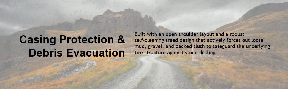 Summit Trail Climber RT tires Casing Protection & Debris Evacuation