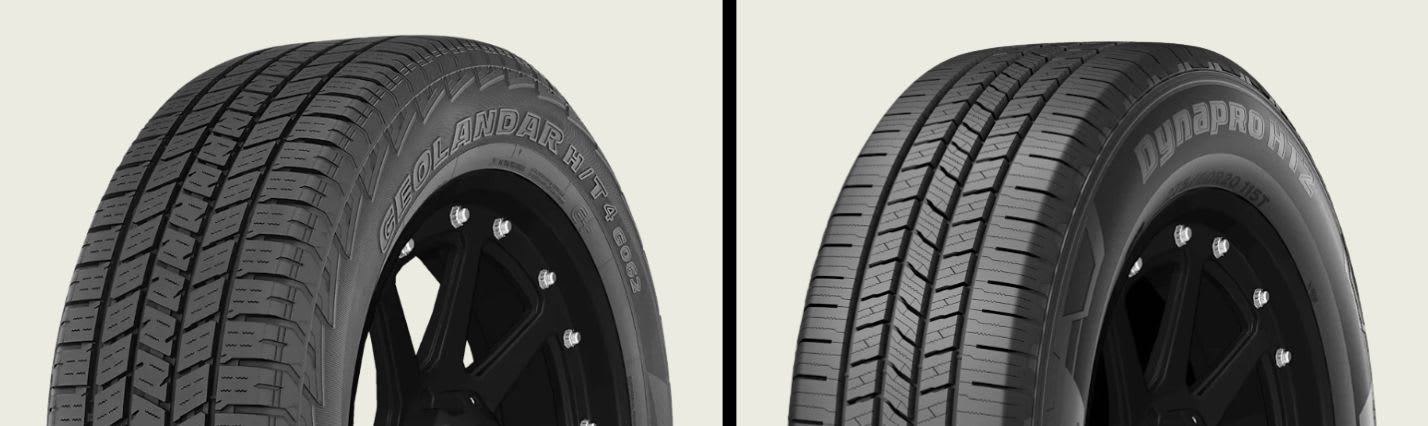 Yokohama Geolandar H/T4 vs Hankook Dynapro HT2 (RH14) tires side-by-side