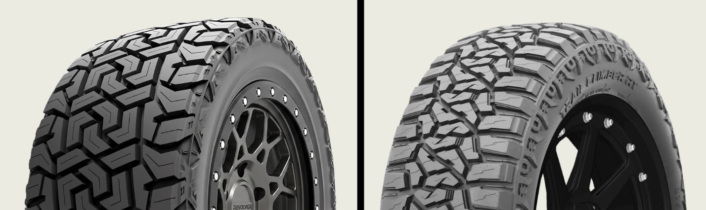 Gripmax MaxGrip X/T vs Summit Trail Climber RT tires side-by-side