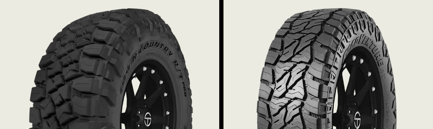 Toyo Open Country R/T Pro vs Toyo Road Venture RT51 tires side-by-side