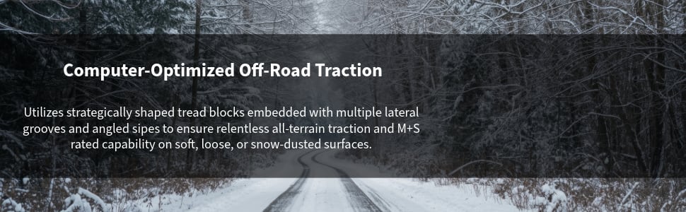 Radar Renegade R/T tires Computer-optimized off-road traction