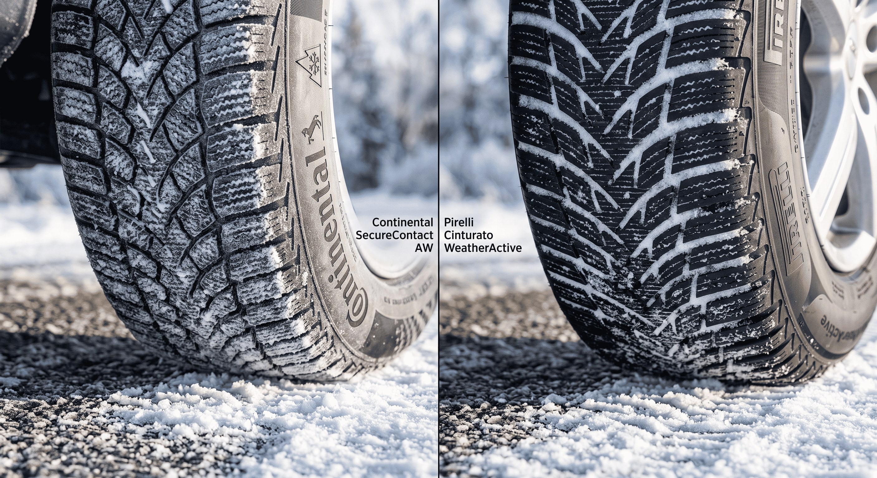 Continental SecureContact AW vs Pirelli Cinturato WeatherActive: Traction Comparison