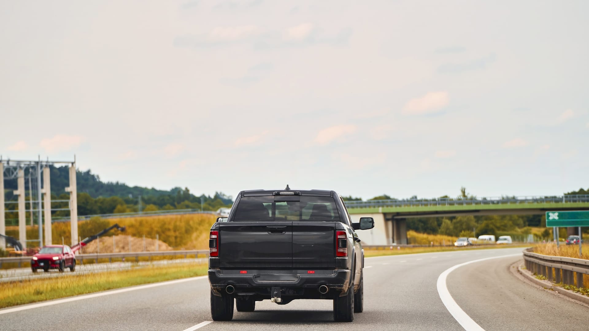 Goodyear Wrangler Steadfast HT tires on a black pickup truck