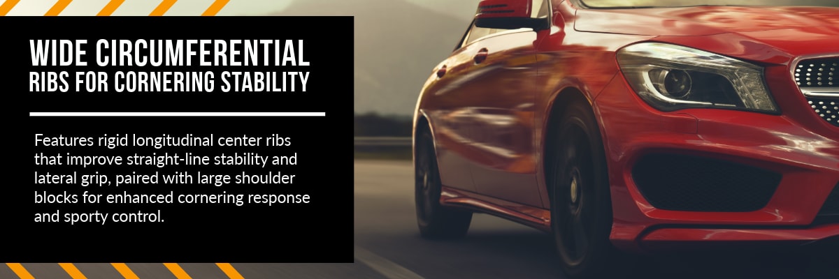 Milestar MS932 Sport tires Wide Circumferential Ribs for Cornering Stability