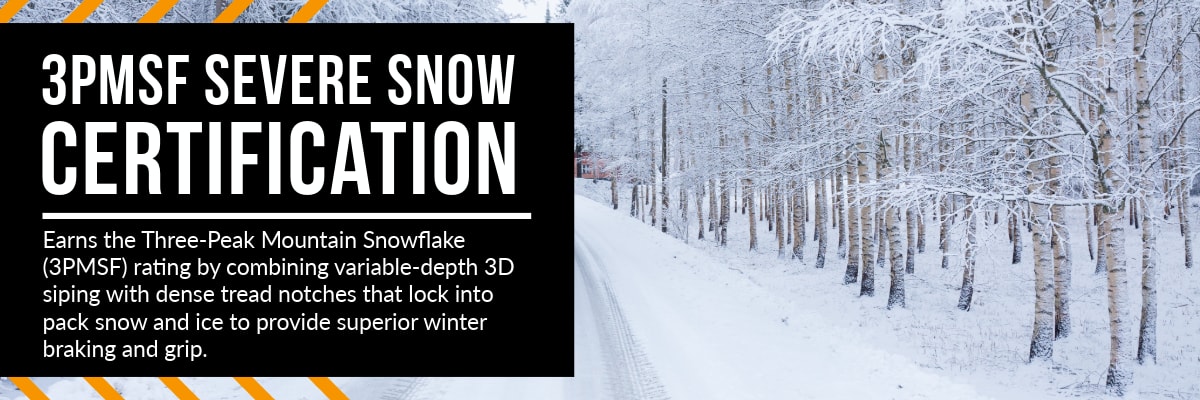 Milestar Weatherguard AW365 tires 3PMSF Severe Snow Certification