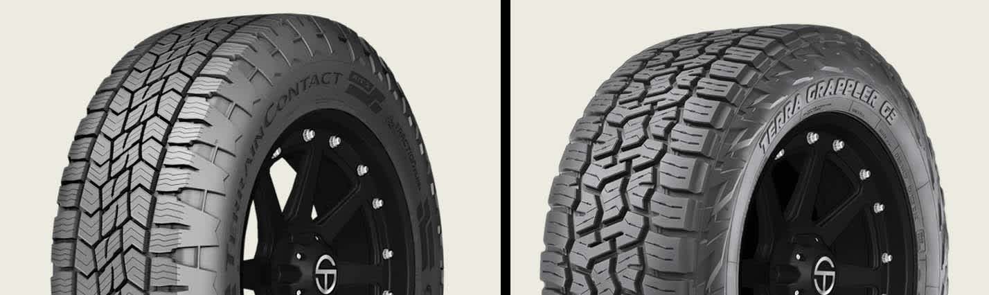 Continental TerrainContact A/T 2 vs Nitto Terra Grappler G3 tires