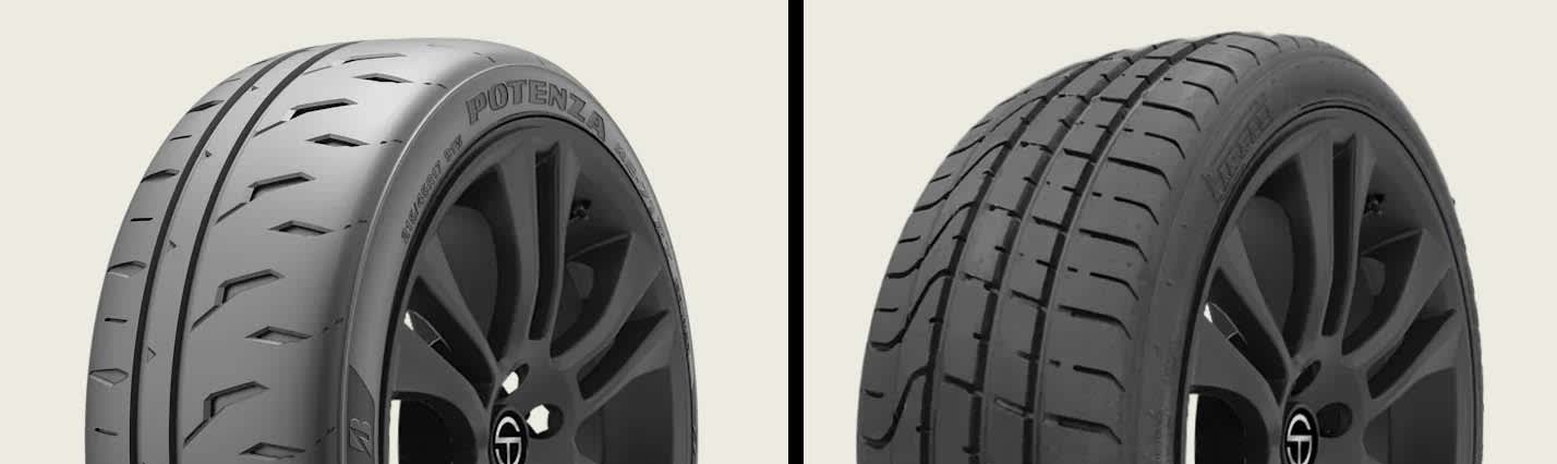 Bridgestone Potenza RE-71RZ vs Pirelli P Zero tires