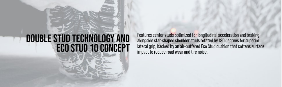 Nokian Hakkapeliitta 10 SUV tires Double Stud Technology and Eco Stud 10 Concept