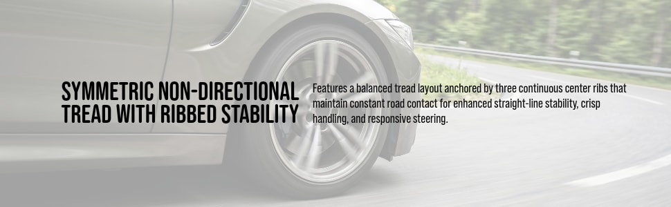 Nokian One tires Symmetric Non-Directional Tread with Ribbed Stability