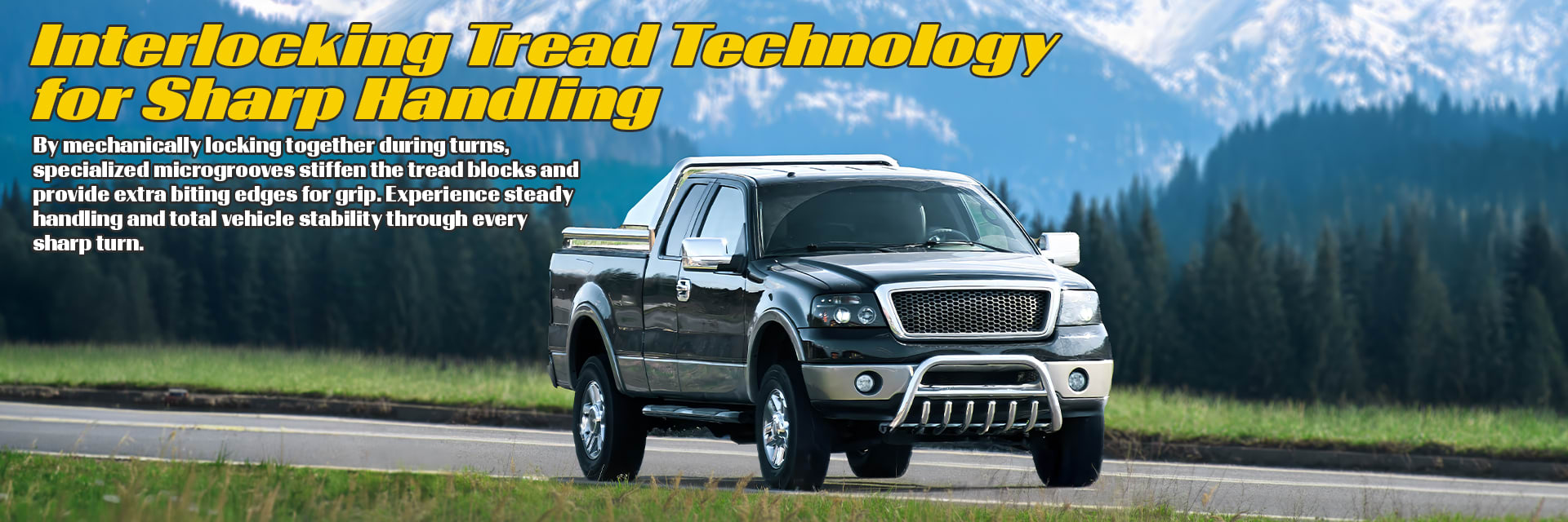 Goodyear Wrangler SR-A tires Interlocking Tread Technology for Sharp Handling