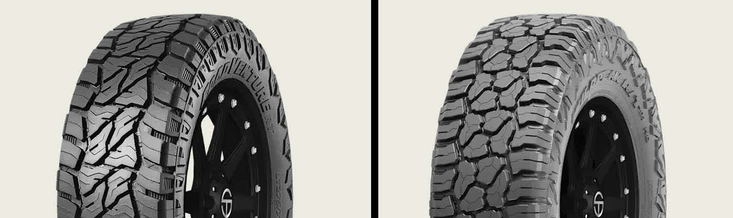 Kumho Road Venture RT51 vs Falken Wildpeak R/T01 tires side-by-side
