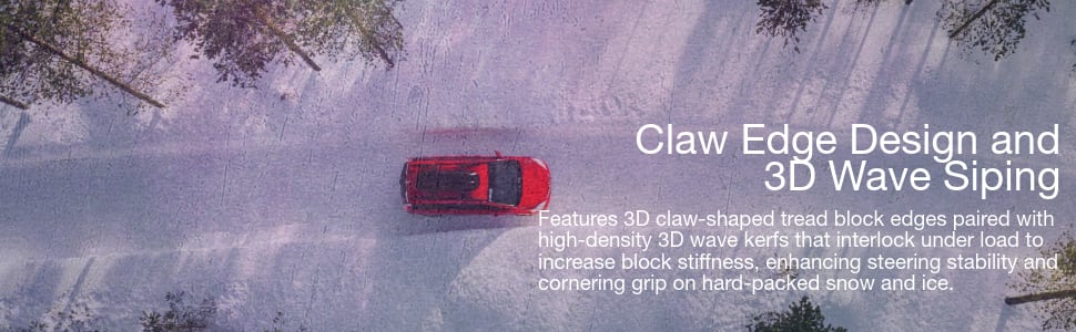 Laufenn I FIT ICE LW71 tires Claw Edge Design and 3D Wave Siping