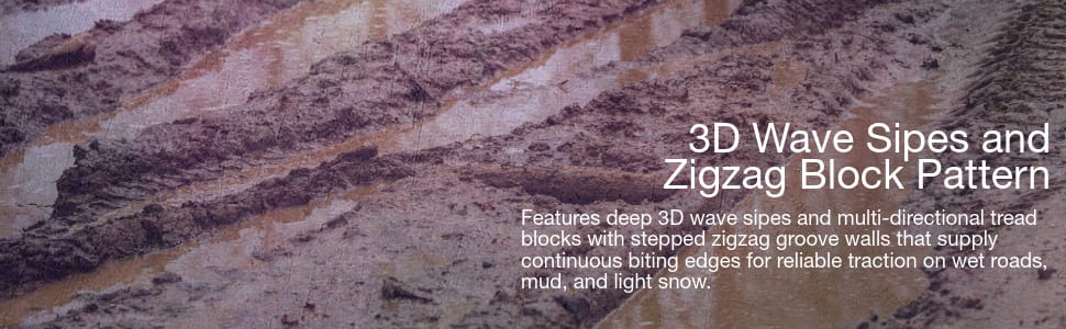 Laufenn X FIT AT2 LC02 tires 3D Wave Sipes and ZigZag Block Pattern