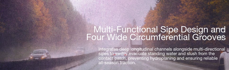 Laufenn X Fit HP LA41 tires Multi-Functional Sipe Design and Four Wide Circumferential Grooves