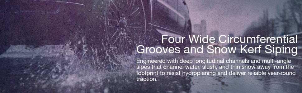 Laufenn X Fit HP LA41 tires Four Wide Circumferential Grooves and Snow Kerf Siping