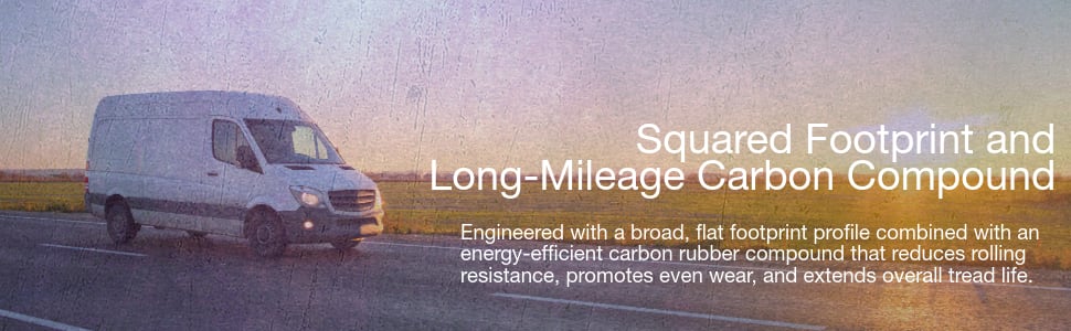 Laufenn X Fit Van LV01 tires Squared Footprint and Long-Mileage Carbon Compound
