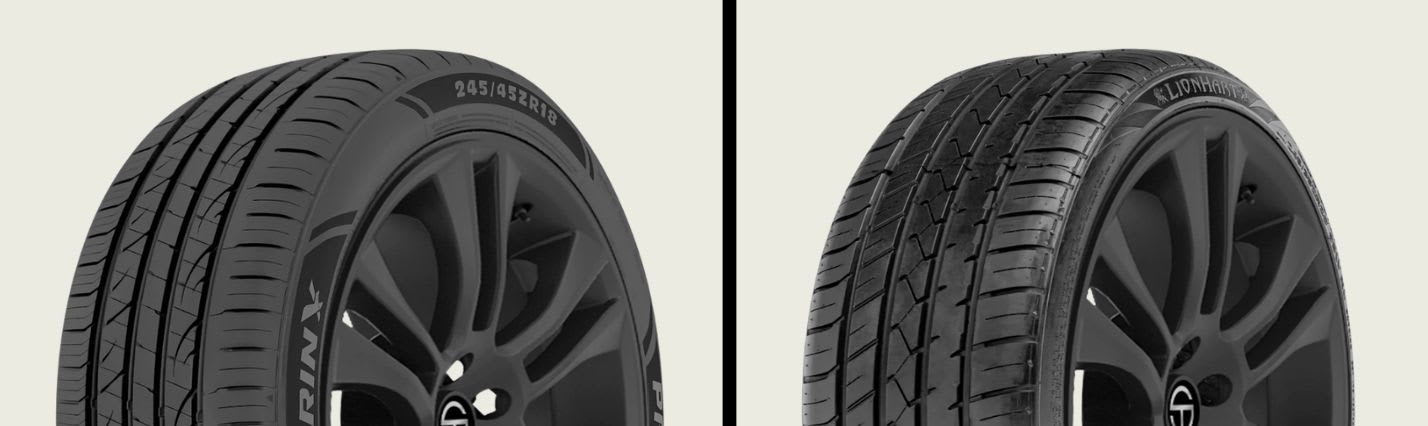 Prinx HiRACE HZ2 A/S vs Lionhart LH-Five tires side-by-side