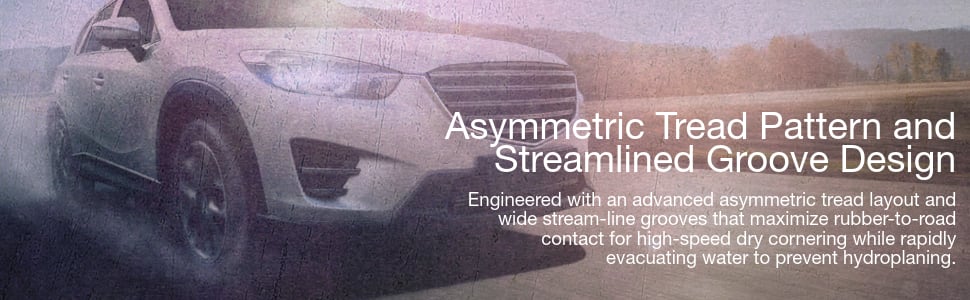 Laufenn S FIT AS LH01 tires symmetric tread pattern and streamlined groove design