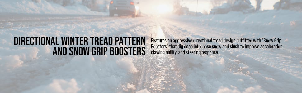 Nokian Nordman North 9 tires Directional winter tread pattern and snow grip boosters