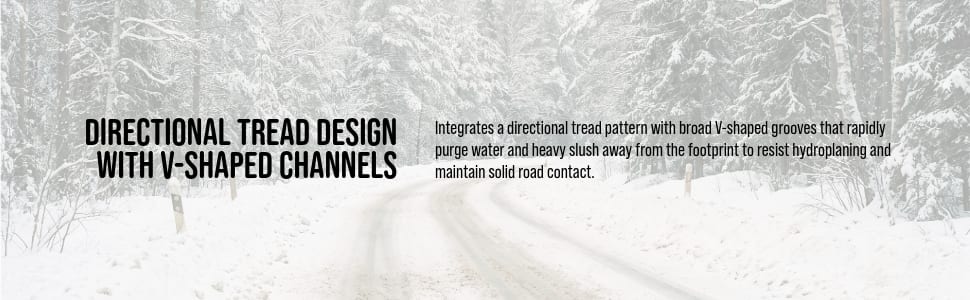 Nokian Nordman North 9 Studded tires Directional Tread Design with V-Shaped Channels