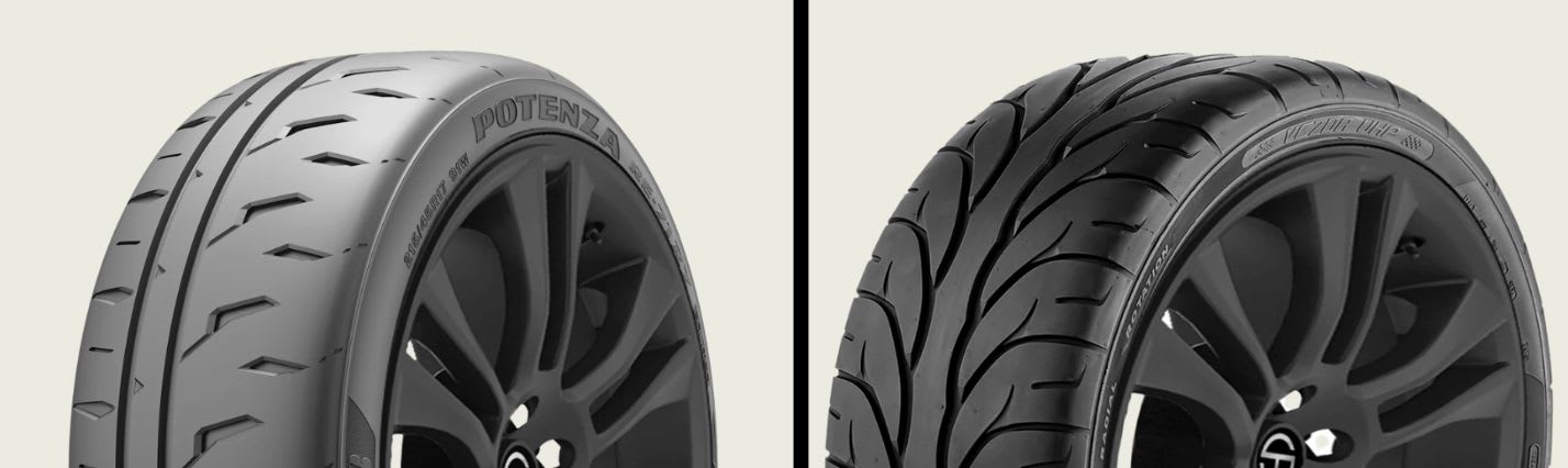 Bridgestone Potenza RE-71RZ vs Kenda Vezda UHP Summer (KR20A) tires side-by-side