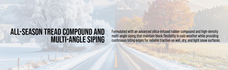 Nokian Surpass AS01 tires All-season tread compound and multi-angle siping