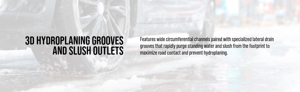 Nokian Surpass AS01 tires 3D Hydroplaning Grooves and Slush Outlets