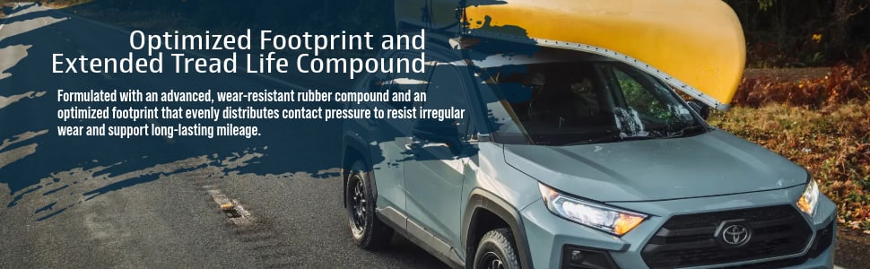 BFGoodrich Trail‑Terrain T/A Plus tires Optimized Footprint and Extended Tread Life Compound