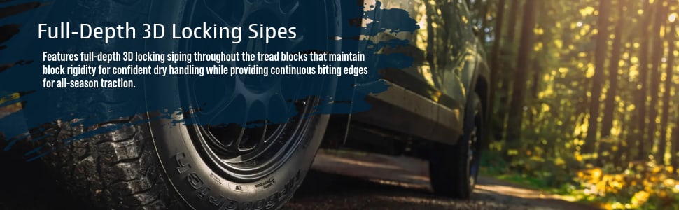 BFGoodrich Trail‑Terrain T/A Plus tires Full-Depth 3D Locking Sipes
