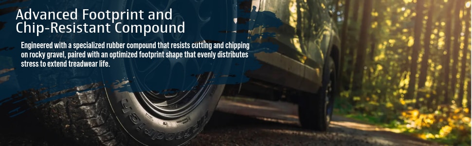 BFGoodrich All‑Terrain T/A KO2 tires Advanced Footprint and Chip-Resistant Compound