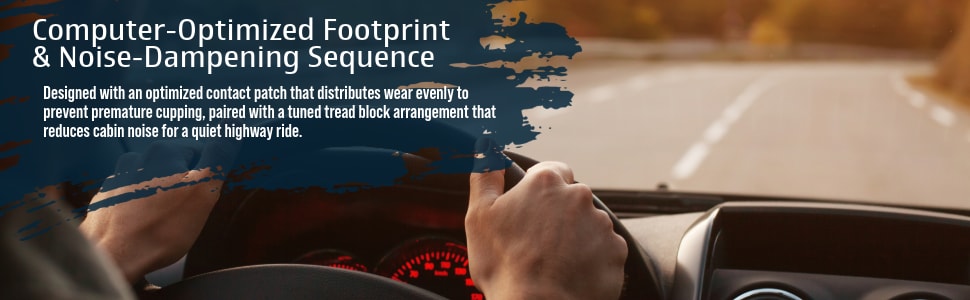 BFGoodrich Advantage Control HT tires Computer-Optimized Footprint & Noise-Dampening Sequence