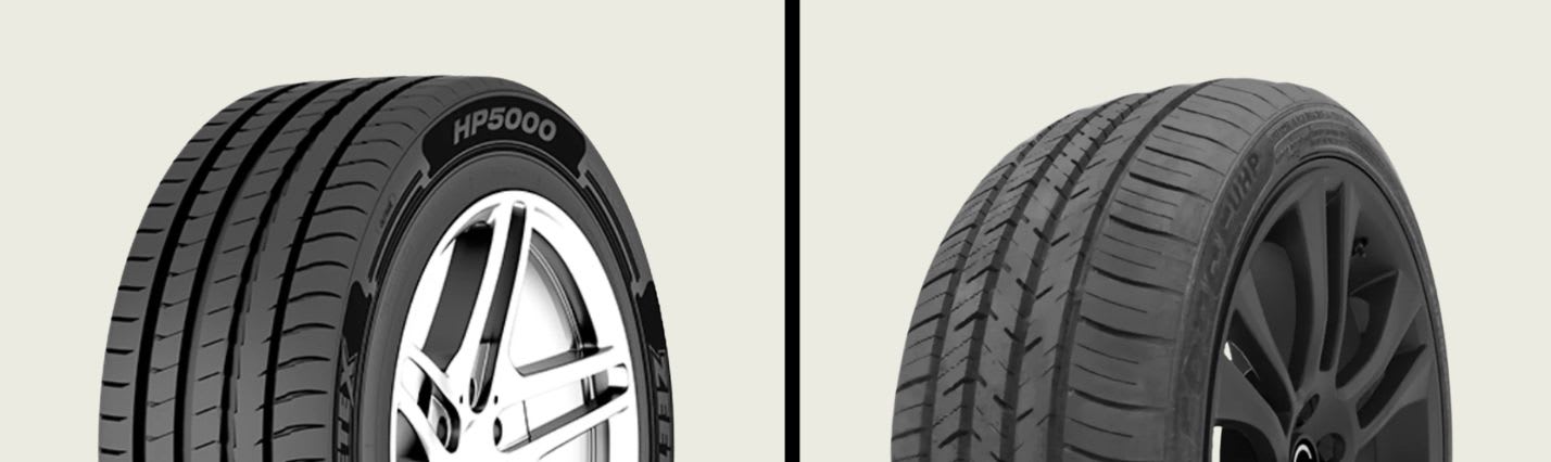 Zeetex HP5000 Max vs Atlas Force UHP tires side-by-side