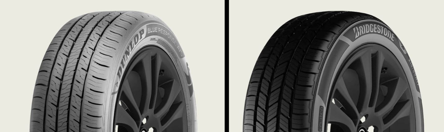 Dunlop Blue Response A/S vs Bridgestone Turanza EverDrive tires side-by-side